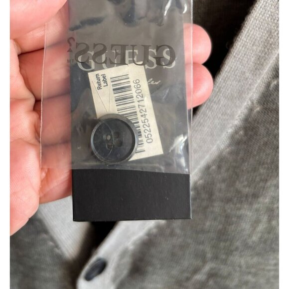 Guess Mens V-Neck Long Sleeve Button-Up Wool Classic Cardigan Sweater Gray  M - Picture 13 of 13